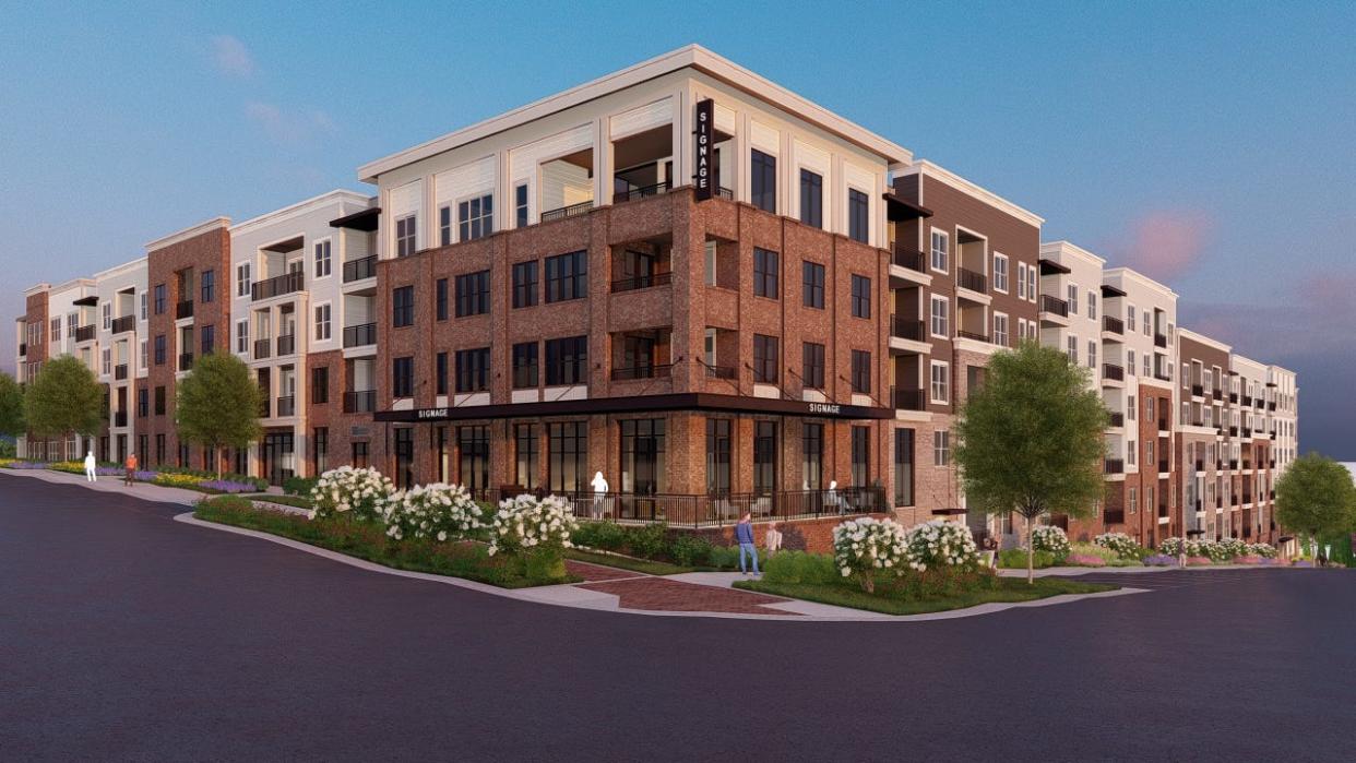 A rendering of The Drake apartment complex, which is currently being built in downtown Columbia and will consist of 293 rooms and a private parking garage.