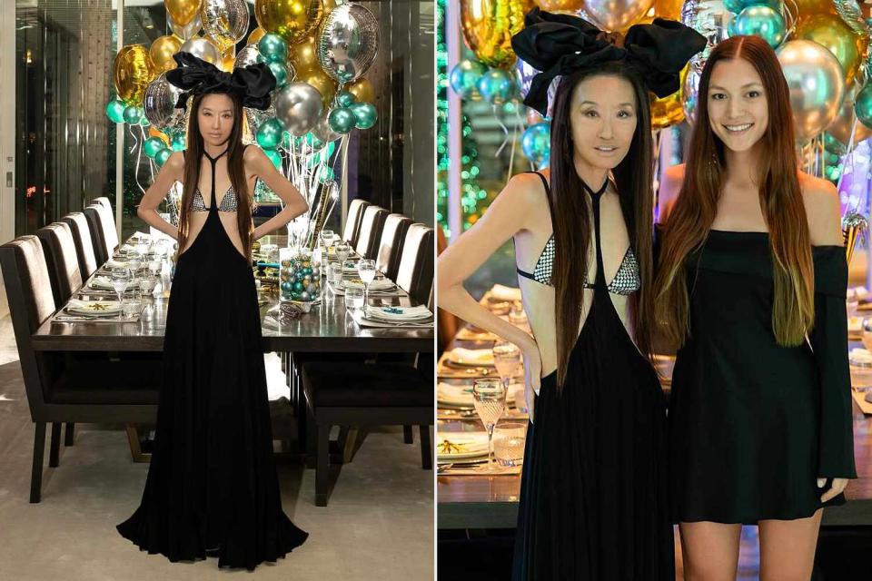 <p>Vera Wang/Instagram (2)</p> Vera Wang and daughter Jo on New Year