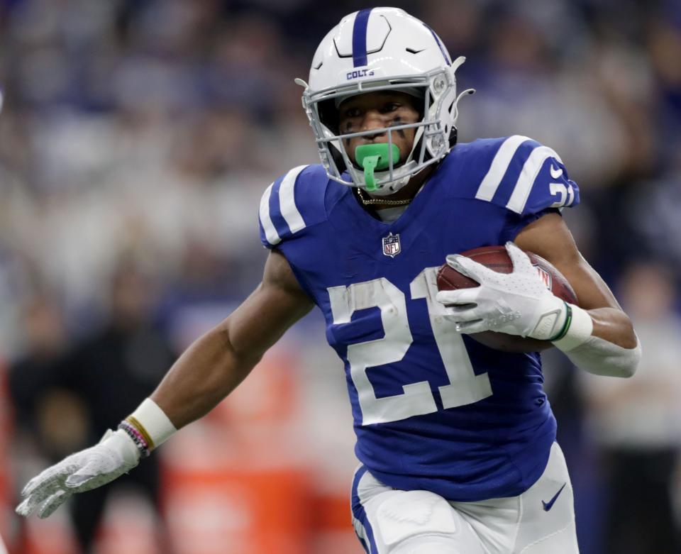 Indianapolis Colts running back Nyheim Hines could be poised for a bounce-back season with Matt Ryan at quarterback.