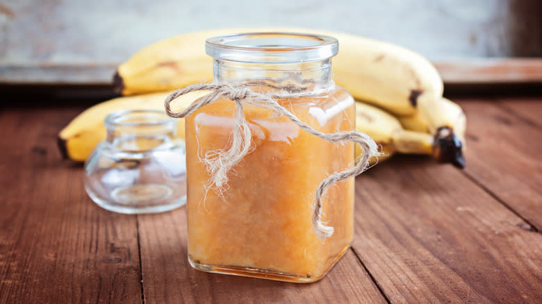 jar of banana jam