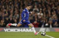 Britain Soccer Football - Chelsea v Manchester City - Premier League - Stamford Bridge - 5/4/17 Chelsea's Eden Hazard has his penalty saved before scoring their second goal from the rebound Action Images via Reuters / John Sibley Livepic