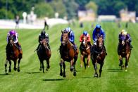 <p>The first day of the Royal Ascot featured clear blue skies.</p>
