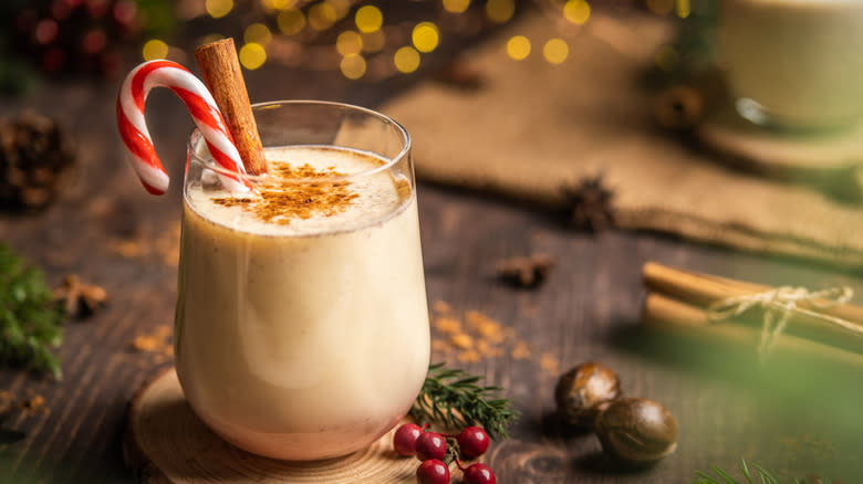 eggnog with peppermint