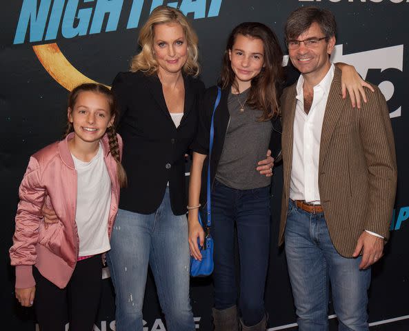 Santiago Felipe/Getty Ali Wentworth, George Stephanopolous and their daughters Harper and Elliott Stephanopolous attend the 'Nightcap' premiere party on November 15, 2016 in New York City