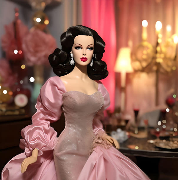 photo of the historical figure as a plastic Barbie doll