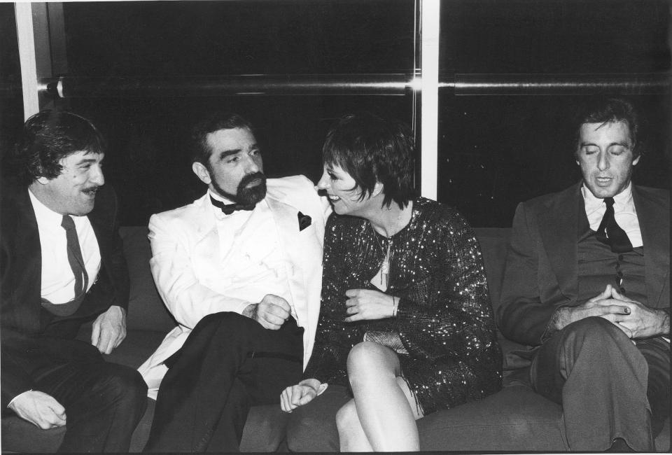 Robert De Niro, Martin Scorsese, Liza Minnelli and Al Pacino in Halston's NYC apartment