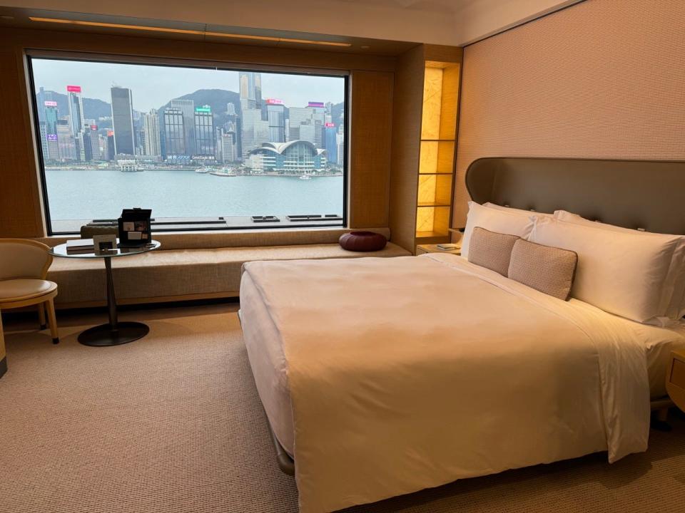 Bed in Regent Hong Kong hotel room 