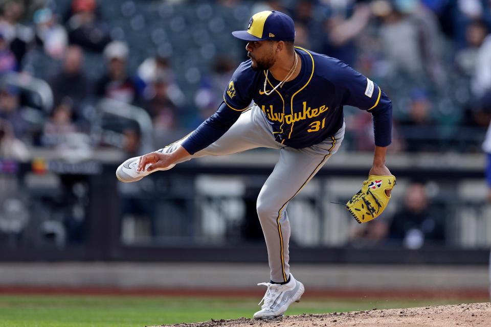 Reliever Joel Payamps has pitched in four of the Brewers' first five games.