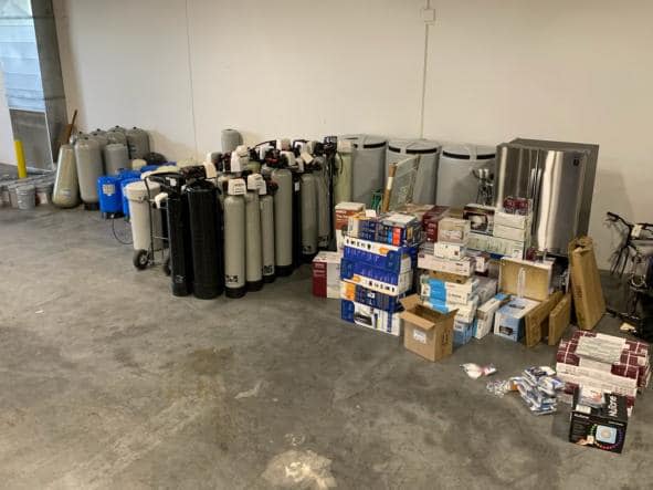 Items the Lee County Sheriff said matched the description of stolen appliances from a string of six thefts beginning on January 19.