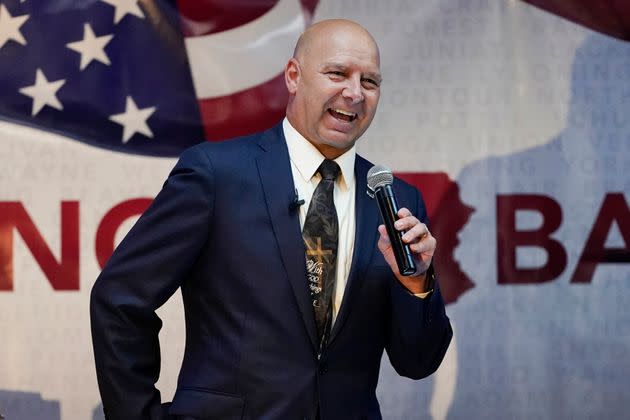 State Sen. Doug Mastriano, R-Franklin, a Republican candidate for Governor of Pennsylvania, speaks at a primary night election gathering in Chambersburg. (Photo: Carolyn Kaster via Associated Press)