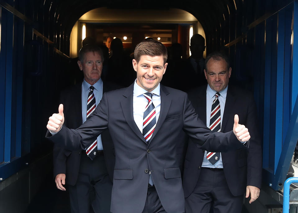 Phone home: Steven Gerrard is looking for some help as he begins his managerial career