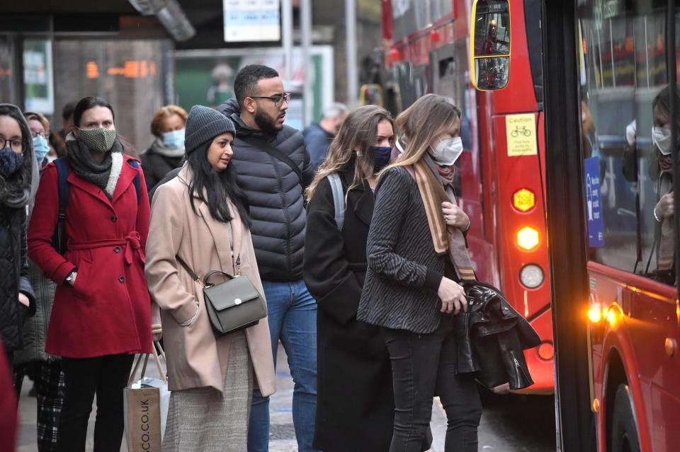 Bus queues at Waterloo station (Jeremy Selwyn)