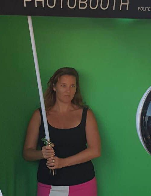 I take my green-screen snaps seriously... Photo: Allison Wallace
