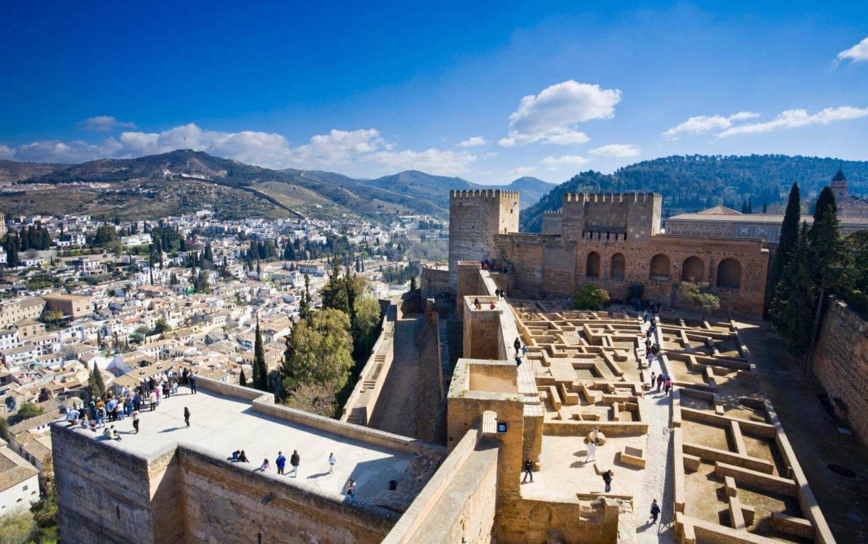 View of Alhambra and town