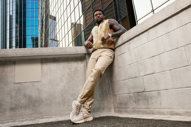 <p>Lululemon</p> DK Metcalf photographed for lululemon