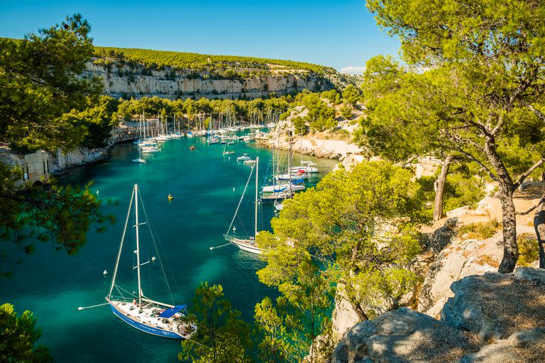 Calanque de Port Miou, en Marsella