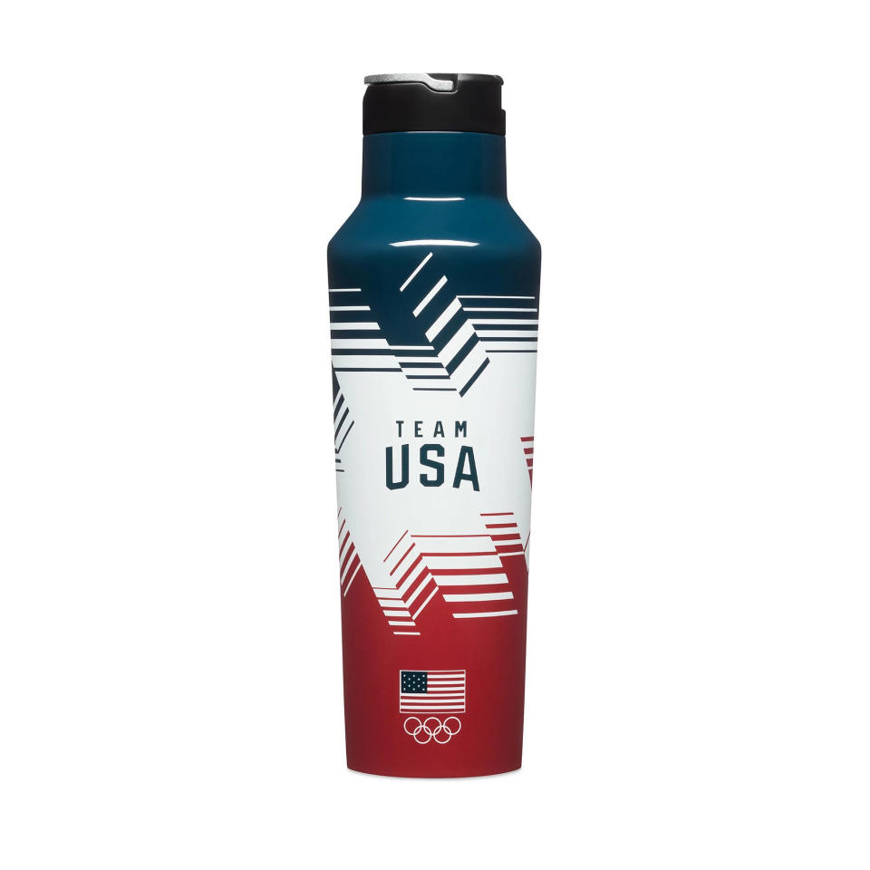 Corkcicle Team USA Sport Canteen Insulated Water Bottle With Straw