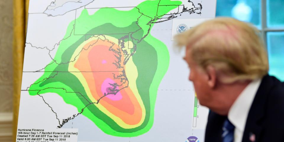 trump hurricane florence