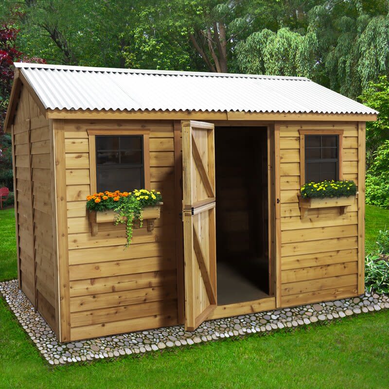 <p><a href="https://go.redirectingat.com?id=74968X1596630&url=https%3A%2F%2Fwww.wayfair.com%2F--%2Fpdp%2Foutdoor-living-today--12-ft.-w-x-8-ft.-d-cabana-cedar-wood-garden-shed-with-metal-roof-kitcb128metalak-l510-xql10036.html&sref=https%3A%2F%2Fwww.womansday.com%2Fhome%2Fg46529404%2Fbest-tiny-houses-on-wayfair%2F" rel="nofollow noopener" target="_blank" data-ylk="slk:Shop Now;elm:context_link;itc:0;sec:content-canvas" class="link ">Shop Now</a></p><p>Cabana </p><p>wayfair.com</p><p>$5461.65</p>