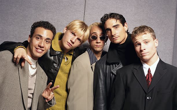 Tim Roney/Getty Images From left: Howie Dorough, Nick Carter, AJ MacLean, Kevin Richardson, and Brian Littrell of the Backstreet Boys