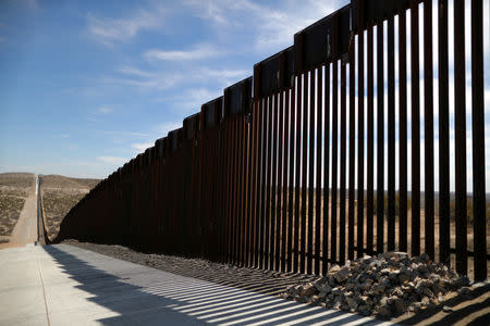 New bollard-style U.S.-Mexico border fencing is seen in Santa Teresa, New Mexico, U.S., March 5, 2019. REUTERS/Lucy Nicholson/Files