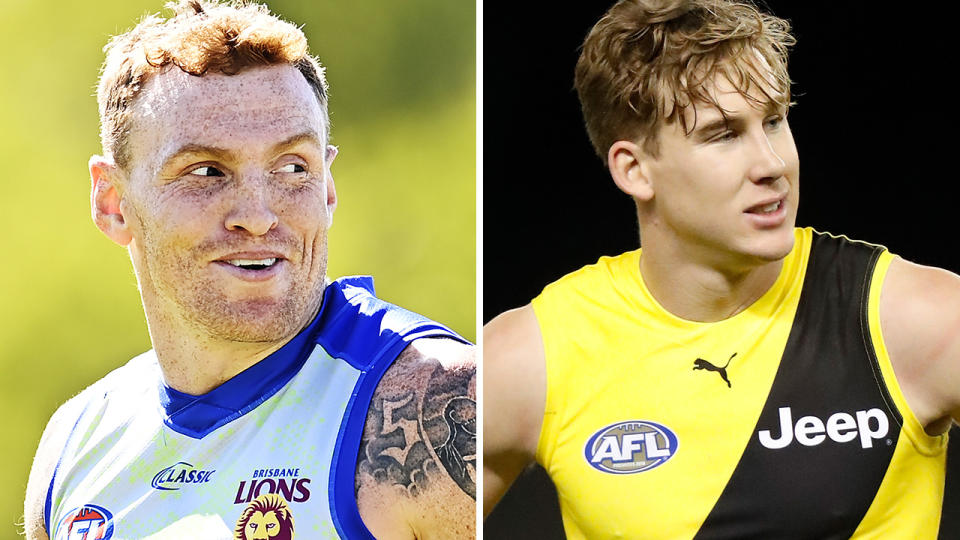 A 50-50 split image shows Mitch Robinson on the left and Tom Lynch on the right.