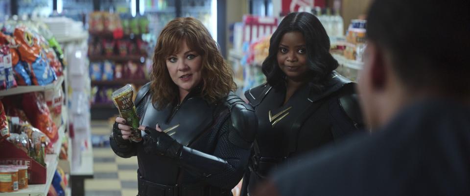 Oscar nominee Melissa McCarthy and winner Octavia Spencer team up for "Thunder Force."