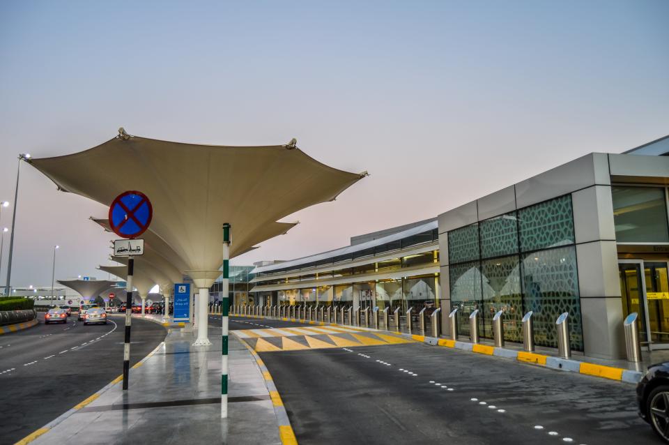 Abu Dhabi International airport in the capital of UAE , United Arab Emirates.