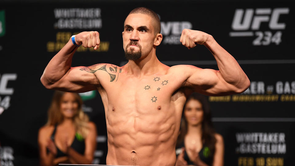 Whittaker’s withdrawal is a huge blow to UFC 234. Pic: Getty