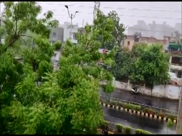 Heavy rains lash Ahmedabad. (Photo/ANI)