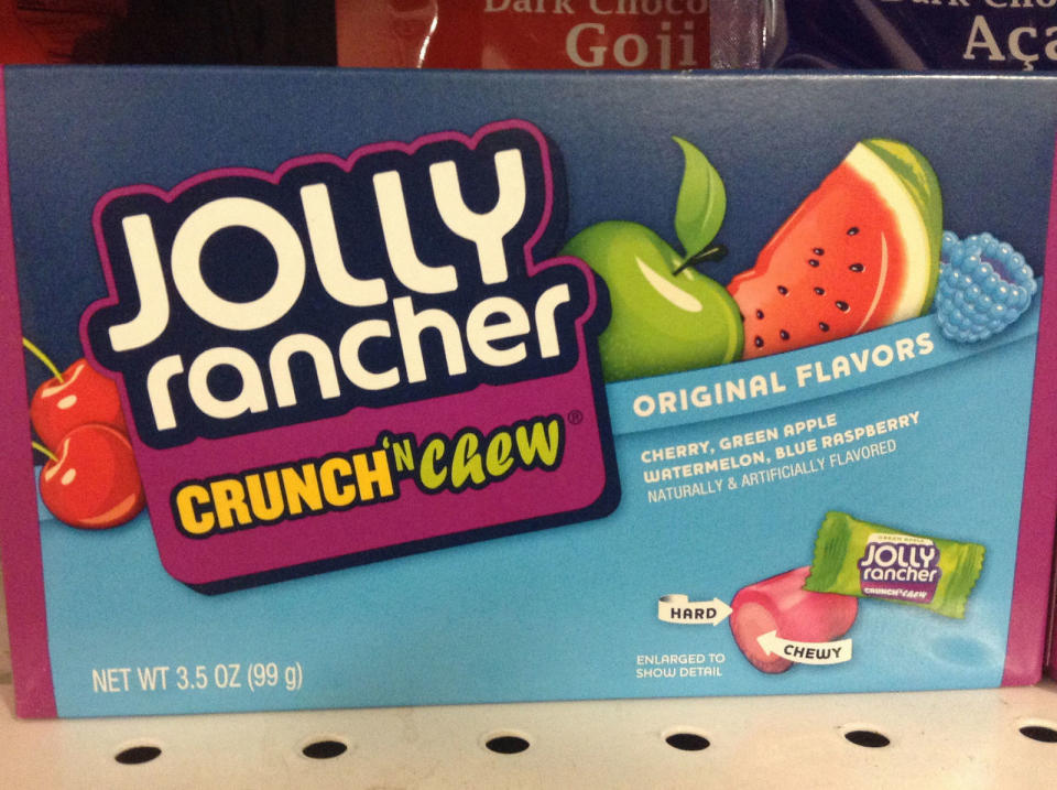 Those red/pink Jolly Ranchers are actually different flavors.