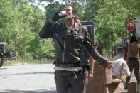 <p><strong>Season 7, Service</strong><br>During Negan’s first trip to Alexandria — to swipe supplies and terrorize the community — he helped himself to a frosty beverage from a cooler that was sitting outside. His drink of choice: a can of orange soda, the very soda Denise had risked her life to procure in Season 6’s “Twice As Far” to give to girlfriend Tara as a gift. (Photo: AMC) </p>