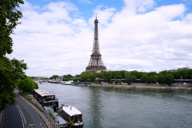 A general view of Paris, with the Eiffel Tower in the background