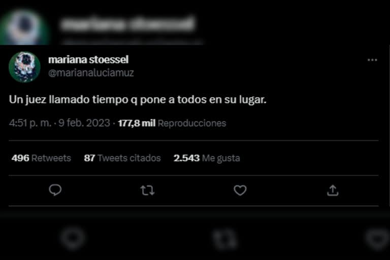 La madre de Tini se metió en el escándalo de Fede Bal (Captura Twitter)