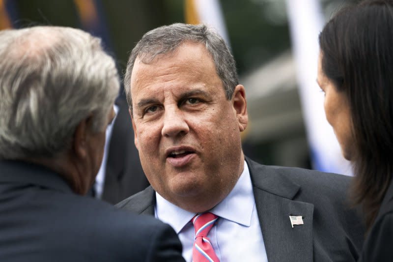 Former New Jersey Gov. Chris Christie will participate in Wednesday's debate in Milwaukee. File Photo by Kevin Dietsch/UPI