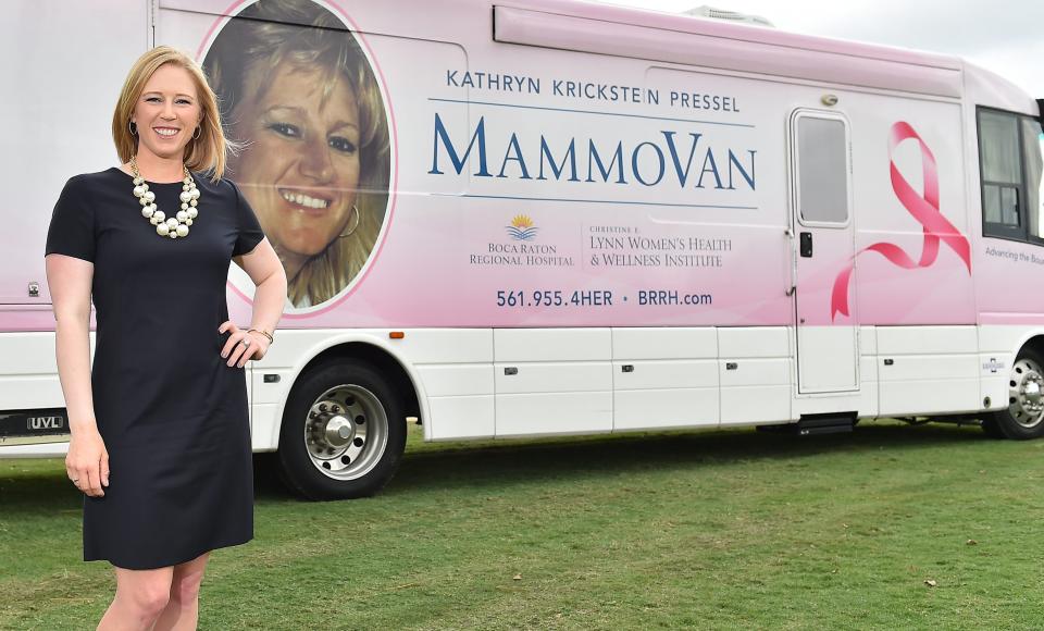 Morgan Pressel and her MammoVan Jason Vinlove/USA TODAY Sports