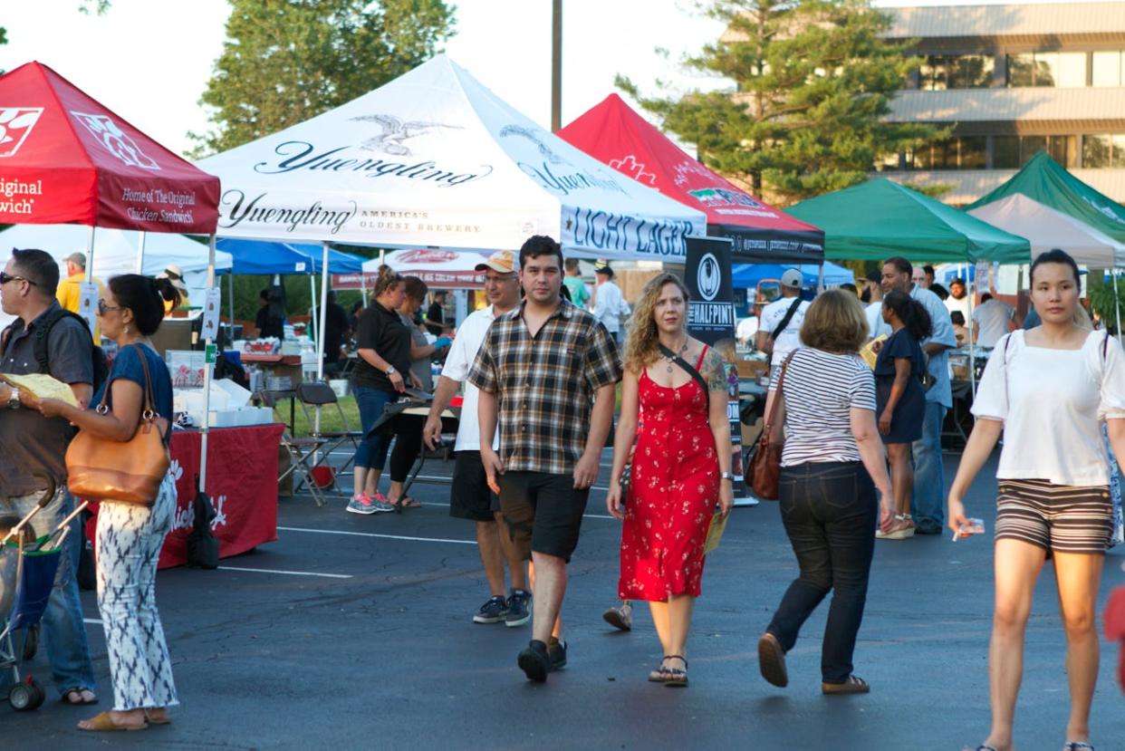 Attendees stroll through a previous Taste of Worthington event. Taste of Worthington is expected to return in the summer of 2023, according to the Worthington Area Chamber of Commerce.