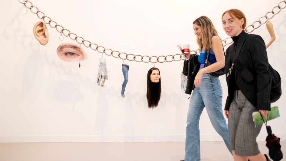 YBA Gillian Wearing presented a frightening and fashionable twist on charm bracelets at Maureen Paley's booth this year. - Linda Nylind/Frieze