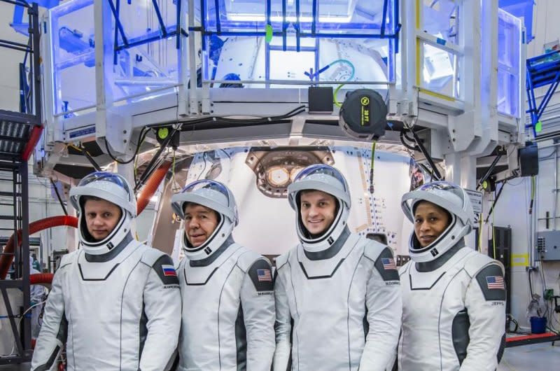 NASA’s SpaceX Crew-8 members participate in the Crew Equipment Interface Test at Cape Canaveral Space Force Station in Florida in January and are scheduled to lift off at 11:16 p.m. EST Saturday for their mission to the International Space Station. Photo courtesy of NASA