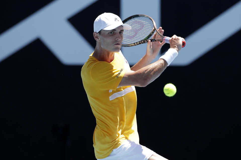 Chris O&#39;Connell, pictured here in his second round clash against Diego Schwartzman at the Australian Open.