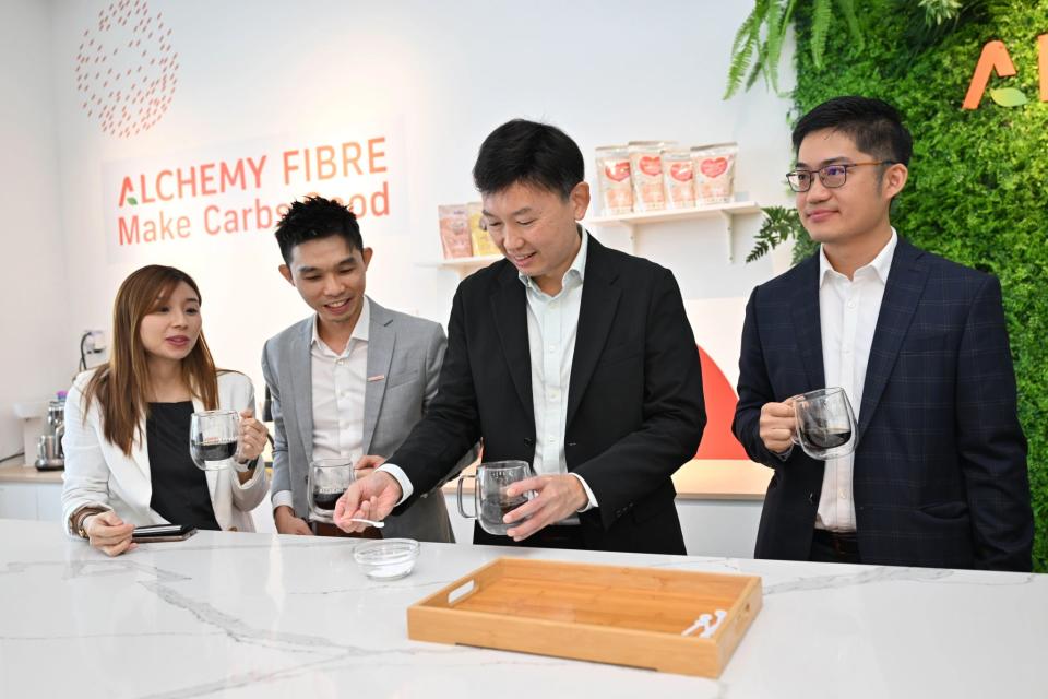 From left to right: Ms. Verleen Goh, Mr. Alan Phua, Minister Chee Hong Tat, Mr. Michael Chen. (Source: provided)