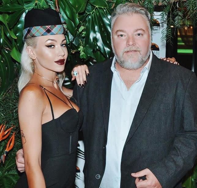 Imogen Anthony has come to the defence of her beau Kyle Sandilands in his feud with radio rival Em Rusciano. Source: Instagram