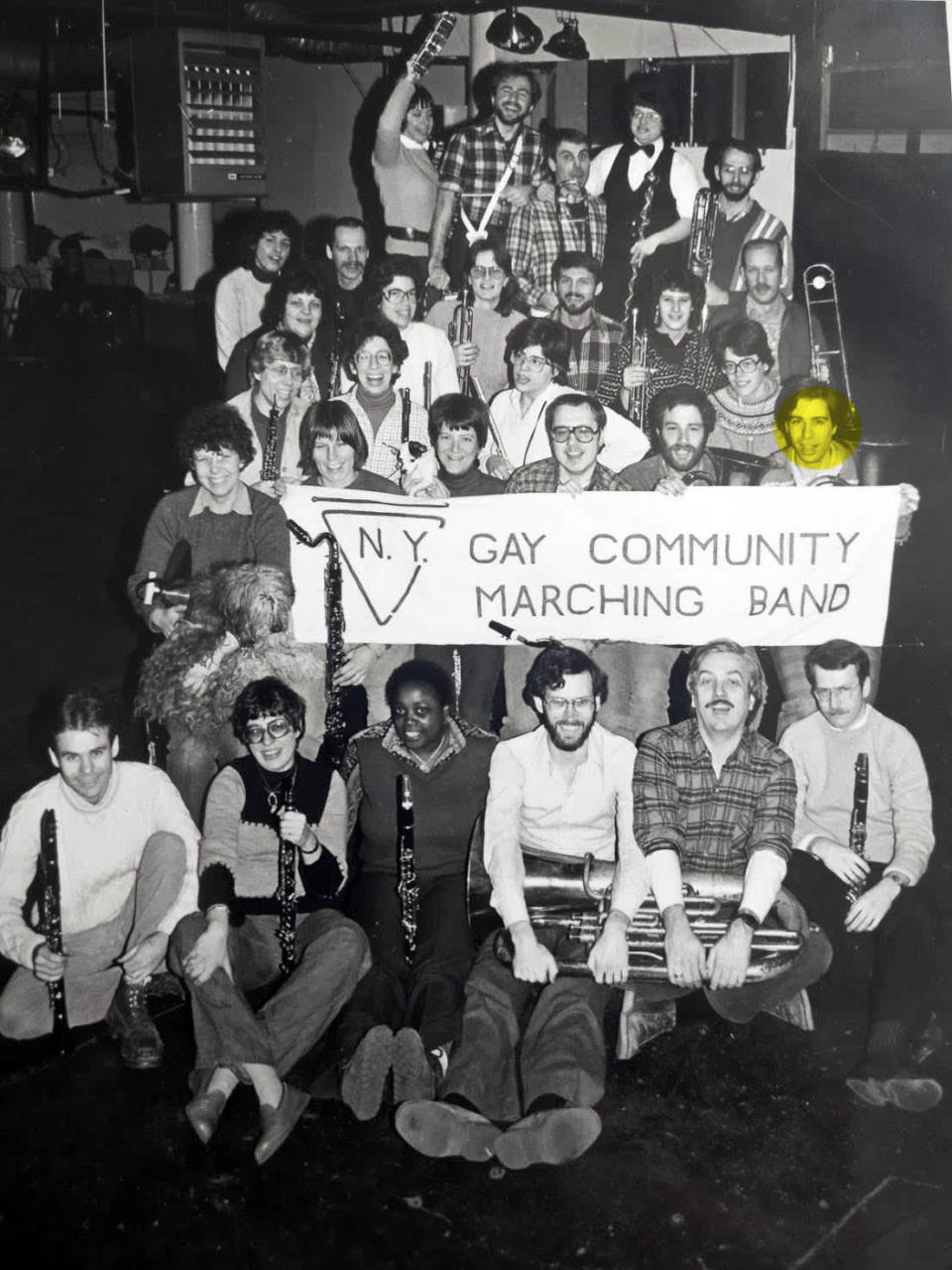 <div class="inline-image__caption"><p>Eric Rouda, highlighted, in a vintage photograph of the band.</p></div> <div class="inline-image__credit">Courtesy Roberta F. Raeburn</div>