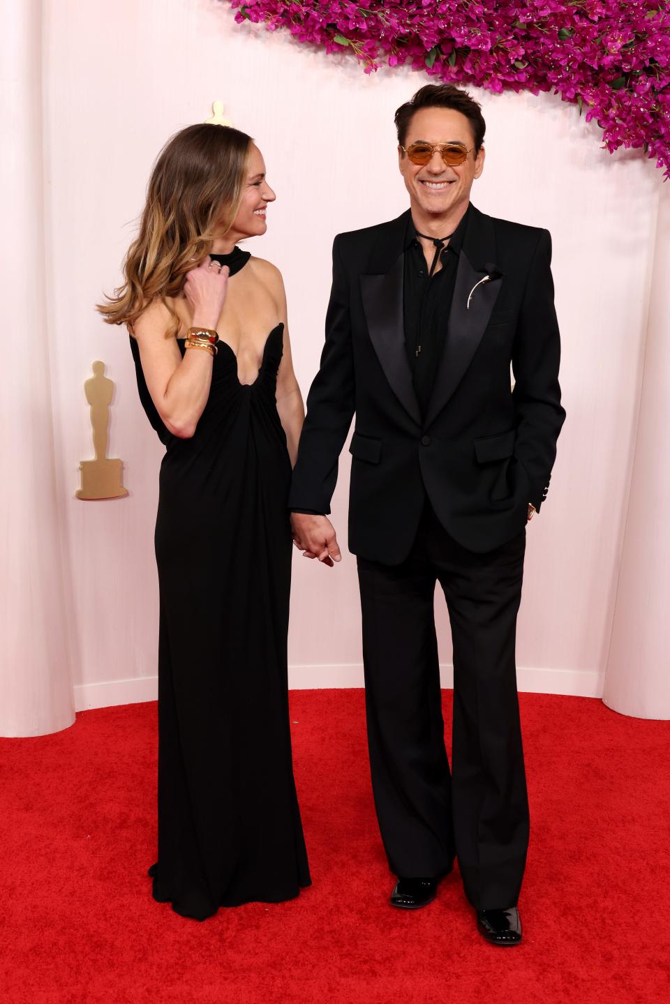 Susan Downey and Robert Downey Jr. attend the 2024 Oscars.