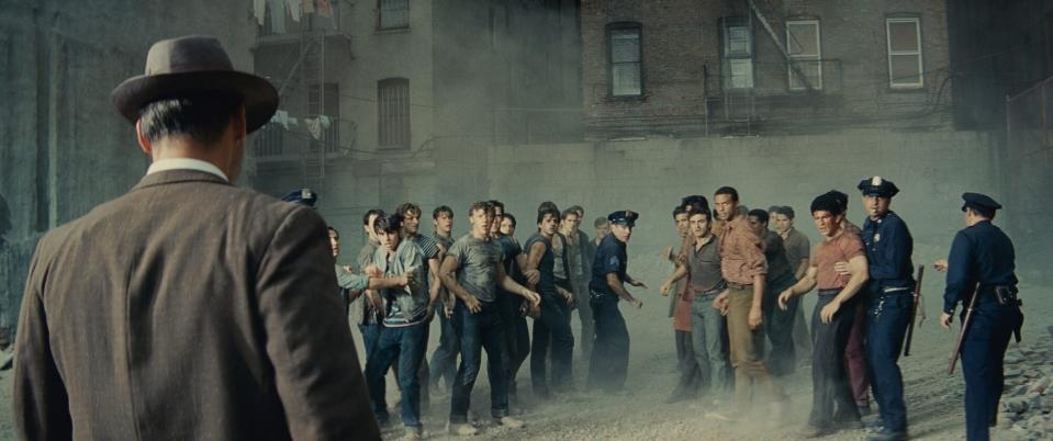 Corey Stoll as Lieutenant Schrank and Brian d'Arcy James as Officer Krupke in a scene from 20th Century Studios’ WEST SIDE STORY