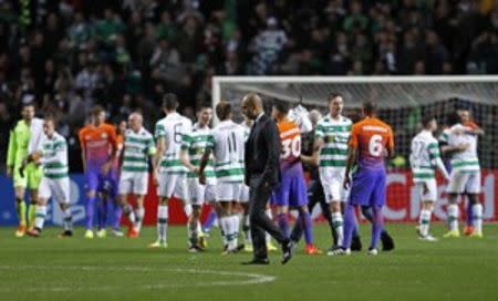 Britain Soccer Football - Celtic v Manchester City - UEFA Champions League Group Stage - Group C - Celtic Park, Glasgow, Scotland - 28/9/16 Manchester City manager Pep Guardiola after the match Action Images via Reuters / Lee Smith