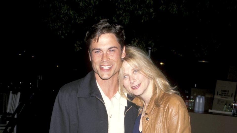 March 31, 1995: Rob Lowe and Sheryl Berkoff attend the 'Tommy Boy' premiere