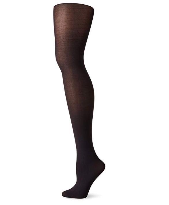 MANZI 2 pairs Run Resistant Control Top Panty Hose Opaque Tights