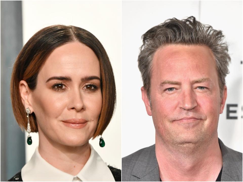 Sarah Paulson and Matthew Perry (Getty)