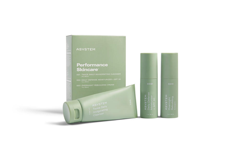 Asystem's Performance Skincare line smells natural without feeling too granola.